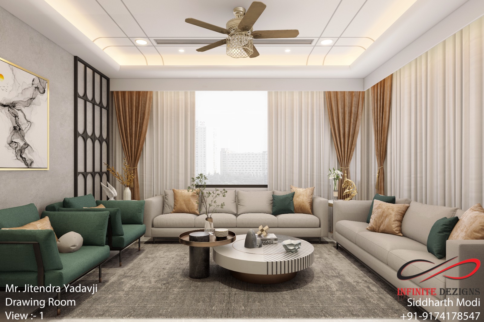 Luxury Drawing Room — Vijay Nagar, Indore
